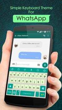 Simple Keyboard Theme for WhatsApp screenshot 1