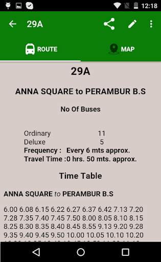 MTC bus route screenshot 8