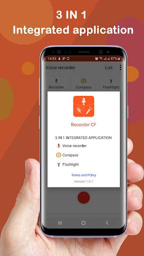 Voice Recorder - Compass - Flashlight (3 in 1) screenshot 1
