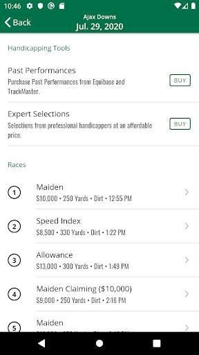 Equibase screenshot 3