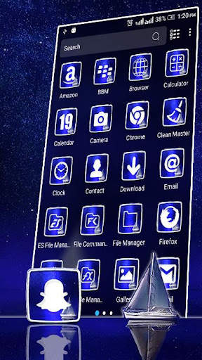 Blue Ocean Night Theme screenshot 2