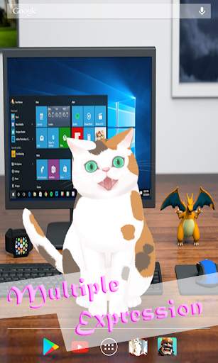 Interactive Cat 3D Anime Live Wallpaper screenshot 2