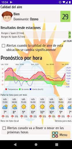 Pronóstico El Tiempo y calidad del aire con widget screenshot 2