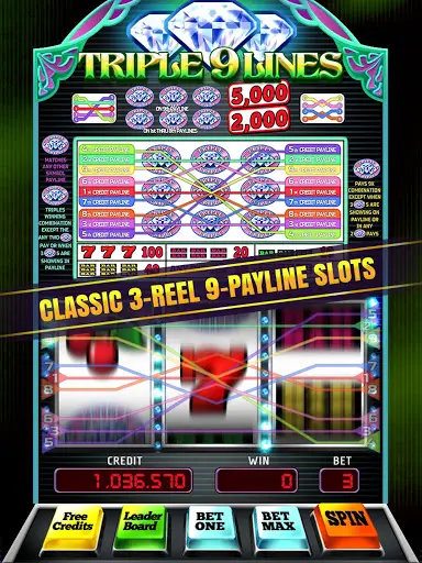 Triple 9 Lines Diamond Slots screenshot 3