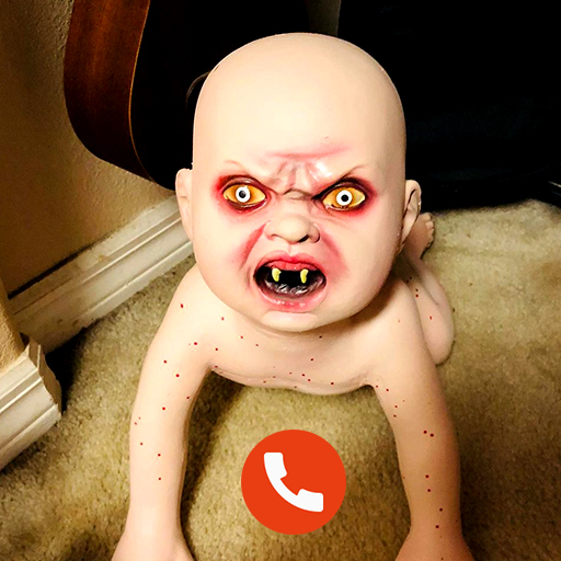 fake call scary baby yellow - video chat prank icon
