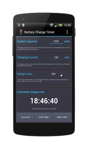 Battery Charge Timer Lite screenshot 1