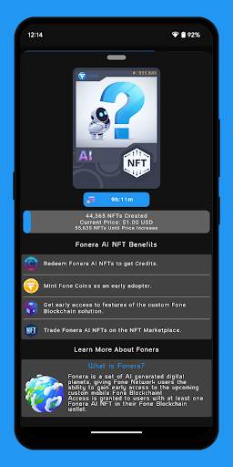 Fone Network AI, Earning, NFTs screenshot 6