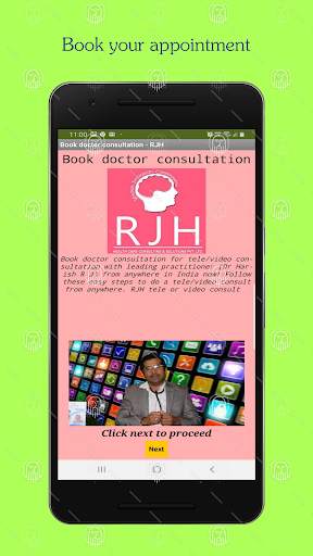 Dr. RJH appointment booking and consultation screenshot 1