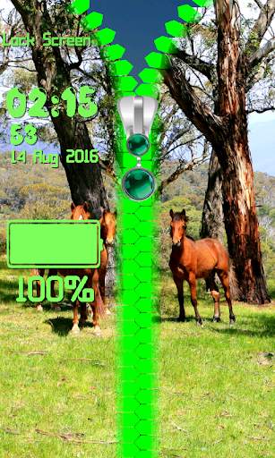 Horses Zipper Lock Screen screenshot 6