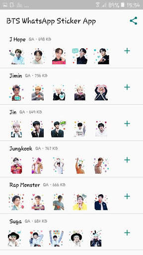BTS WAStickerApps KPOP Idol for Whatsapp screenshot 2