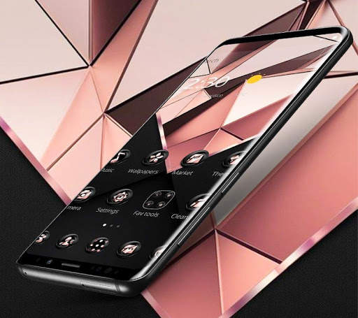 Rose Gold Business Black Theme screenshot 2