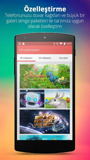 UR 3D Launcher—Özel telefon screenshot 1