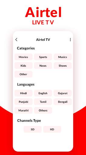 Free Airtel TV HD Channels Live Streaming screenshot 2