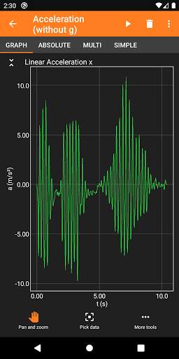 phyphox screenshot 3