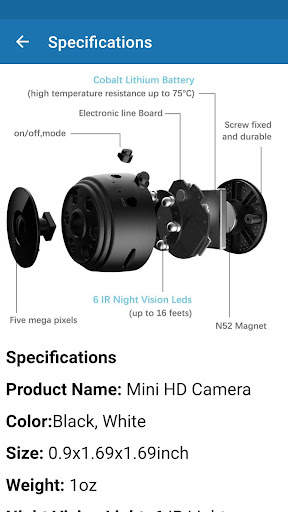 A9 Mini Wifi HD Camera Guide स्क्रीनशॉट 3