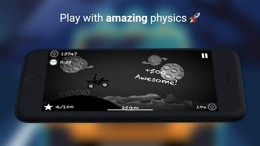 Hill Racing 2D: Night Climb screenshot 1