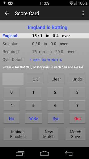 Light Cricket Scorer screenshot 2