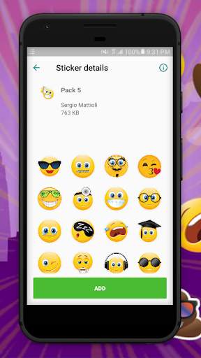 HD Emoji Stickers For WhatsApp (WAStickerApps) screenshot 7