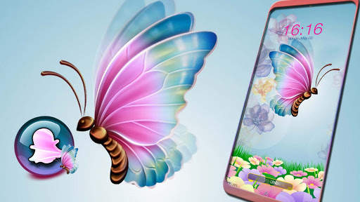 Pink Butterfly Launcher Theme screenshot 2