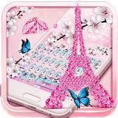 Girly Paris keyboard theme 10001004