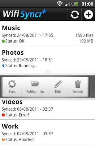Wifi Syncr screenshot 2