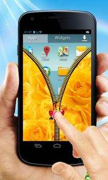 Rose Zipper Lock Screen screenshot 14