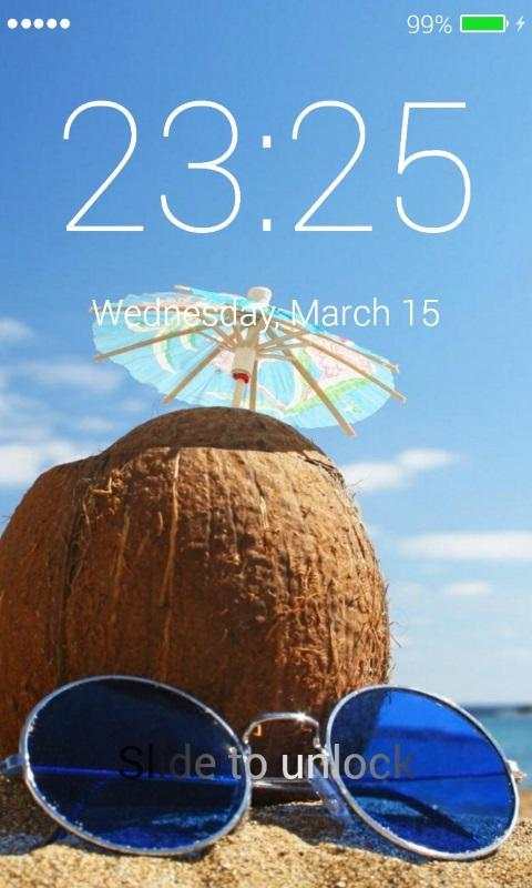 Summer Lock Screen 3 تصوير الشاشة