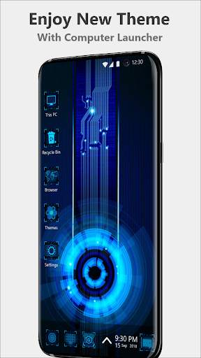 Techno 3D Stylish Theme for Computer Launcher screenshot 1