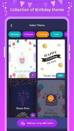Birthday Song Video Maker screenshot 3