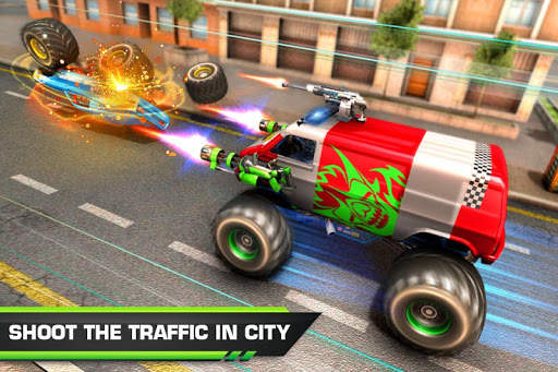 Monster Truck Racing: Monster Truck Shooting Game screenshot 1