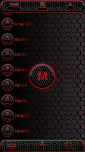 THEME DARK SPACE RED EXDIALER screenshot 2