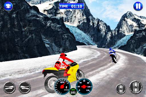 Snow Mountain Bike Racing- Heavy Motocross Driving screenshot 4