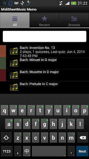 Midi Sheet Music: Memo screenshot 4