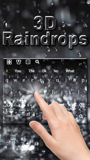 3D Live Raindrops Keyboard screenshot 1