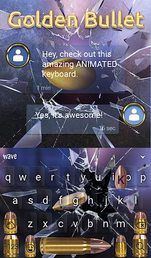 Gold Bullet Animated Keyboard  स्क्रीनशॉट 3