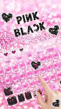 Czarny różowy klawiatury Motyw black pink screenshot 2