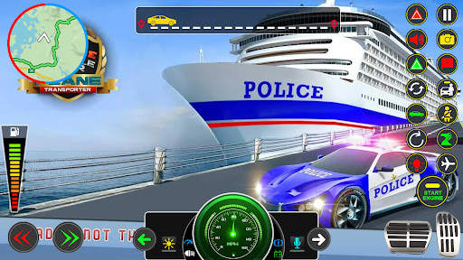 Police Muscle Car Cargo Plane screenshot 3