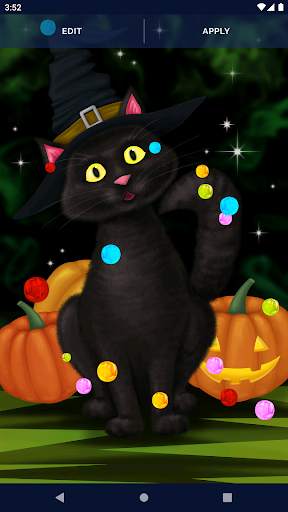 Halloween Black Cat Wallpaper 4 تصوير الشاشة