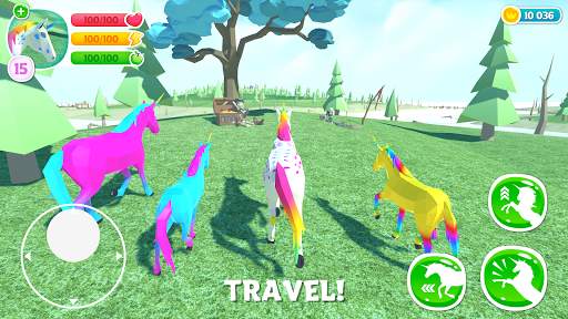 🦄 Unicorn Simulator Family Free 2－Wild Horse Game screenshot 2