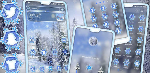 Winter Snowfall Launcher Theme screenshot 6