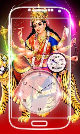 Durga Devi Clock Live Wallpaper screenshot 6