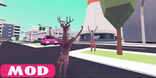 Deeeer Simulator Mod City Funny Goat Tips screenshot 1