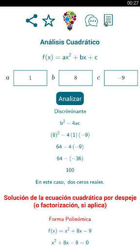 Análisis Cuadrático screenshot 7
