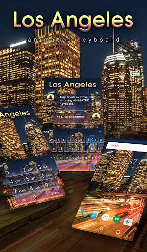Los Angeles Animated Keyboard  स्क्रीनशॉट 1