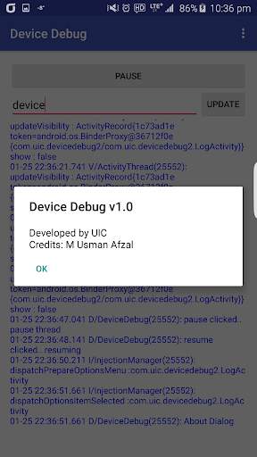 Device Debug screenshot 3
