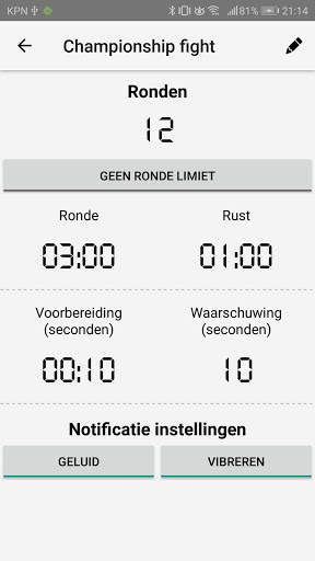 Boks Timer screenshot 2