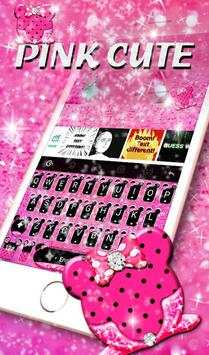 Pink Cute Bowknot Keyboard Theme screenshot 4