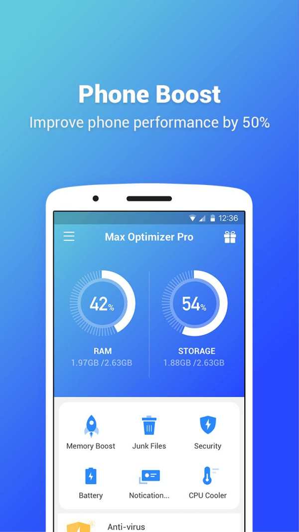 Max Optimizer Pro - easy to use & boost phone fast screenshot 1