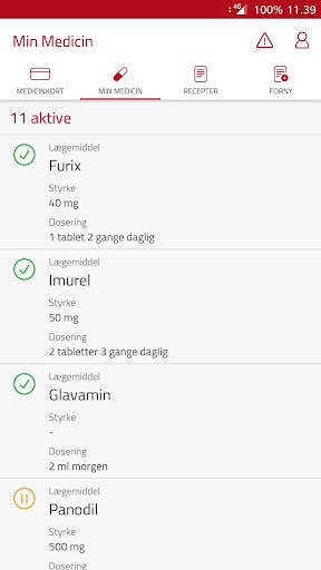 Medicinkortet screenshot 2