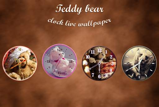 Teddy Bear Clock Live Wallpaper - Analog Clock screenshot 1